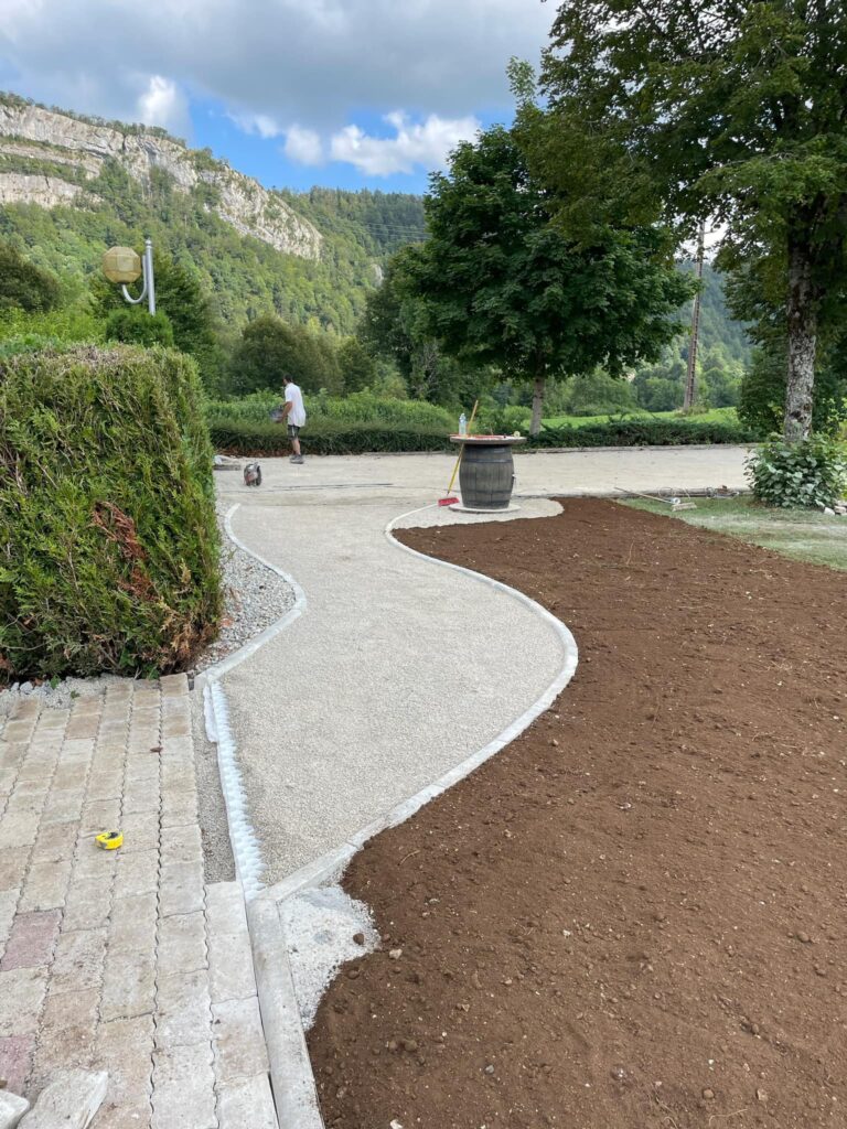 Pose de pavés Bonlieu