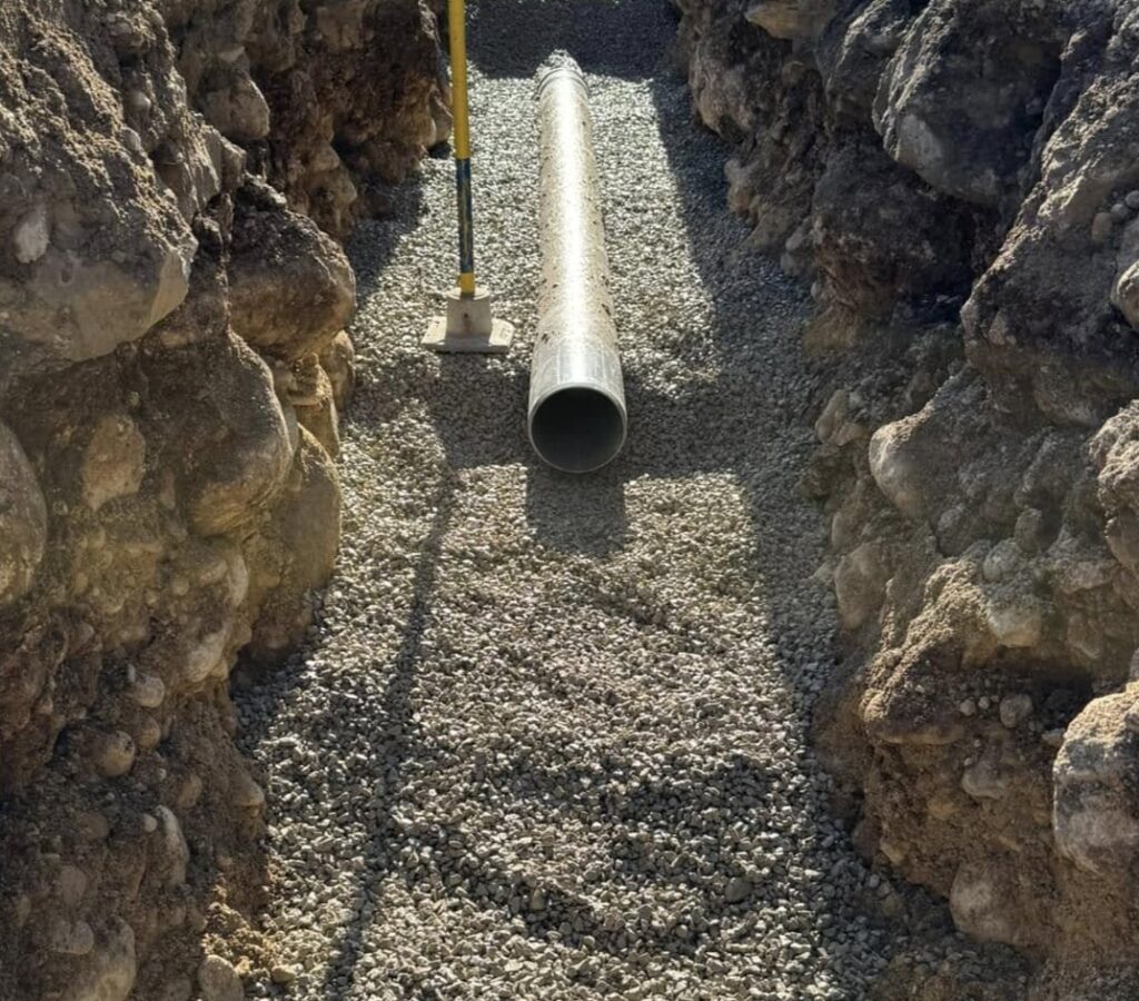 Tranchée de canalisation